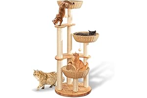 54" Modern Cat Tree Basket: The Epitome of Feline Luxury and Adventure