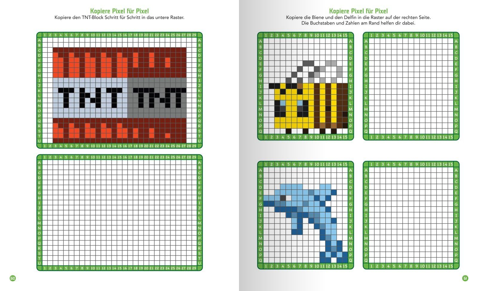 Pixel-Malbuch für Minecrafter - Monster Spezial - Über 70 Pixel-Ausmalbilder aus der Minecraft-Welt: Buntes Minecraft Malbuch mit vielen Figuren, ... Zahlen, für Kinder ab 6 Jahren, inoffiziell