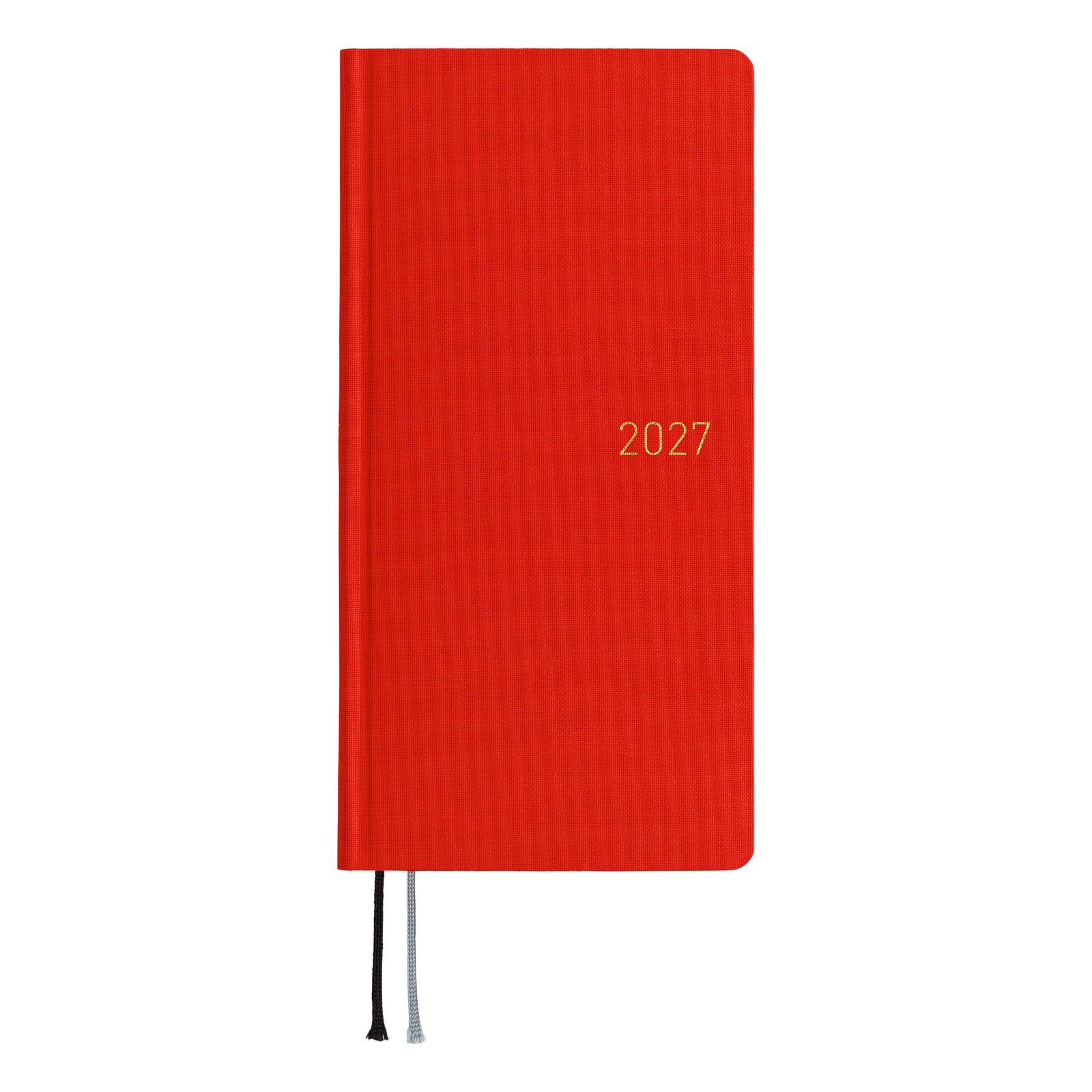 Hobonichi Techo 2027 Weeks MEGA – Colors: Poppy Red (English, Tall & Slim, January Start)
