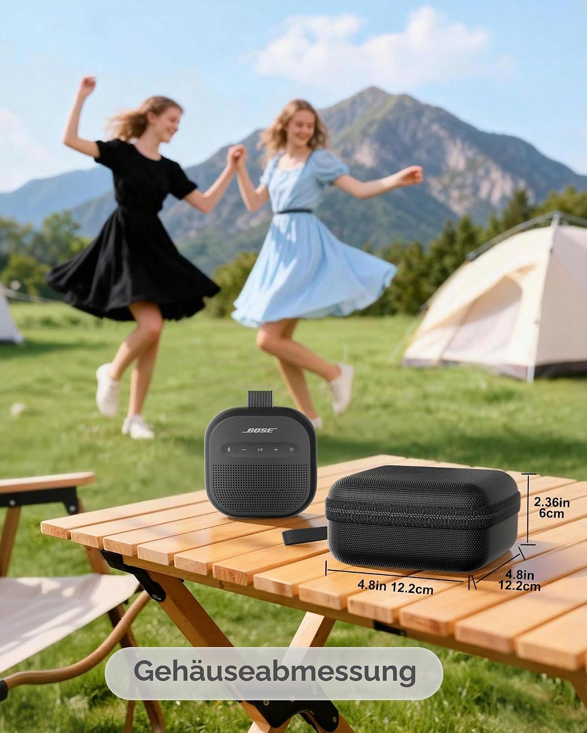 Tragetasche für Bluetooth Lautsprecher Bose SoundLink Micro Schwarz Case Etui