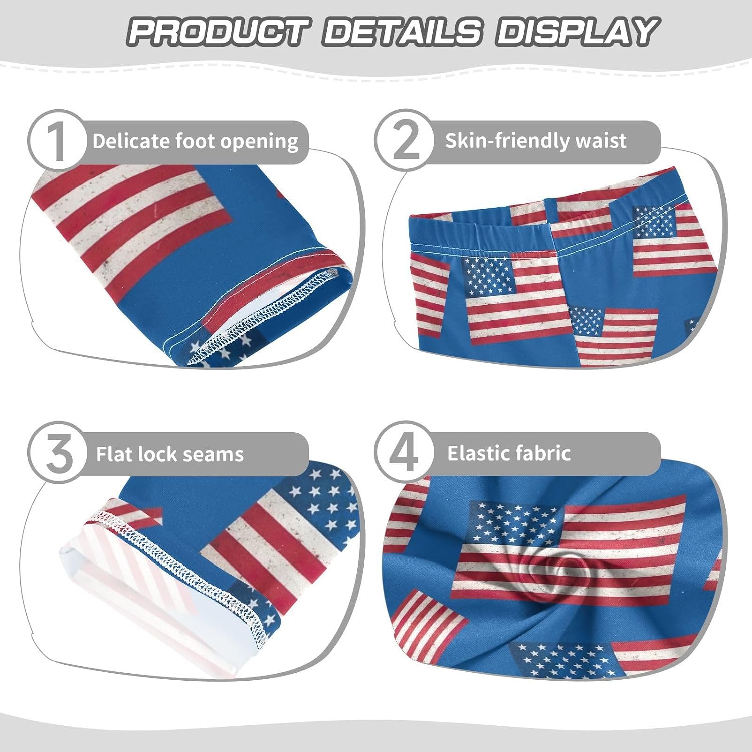 Kids Full-Length Leggings Vintage Flag Blue