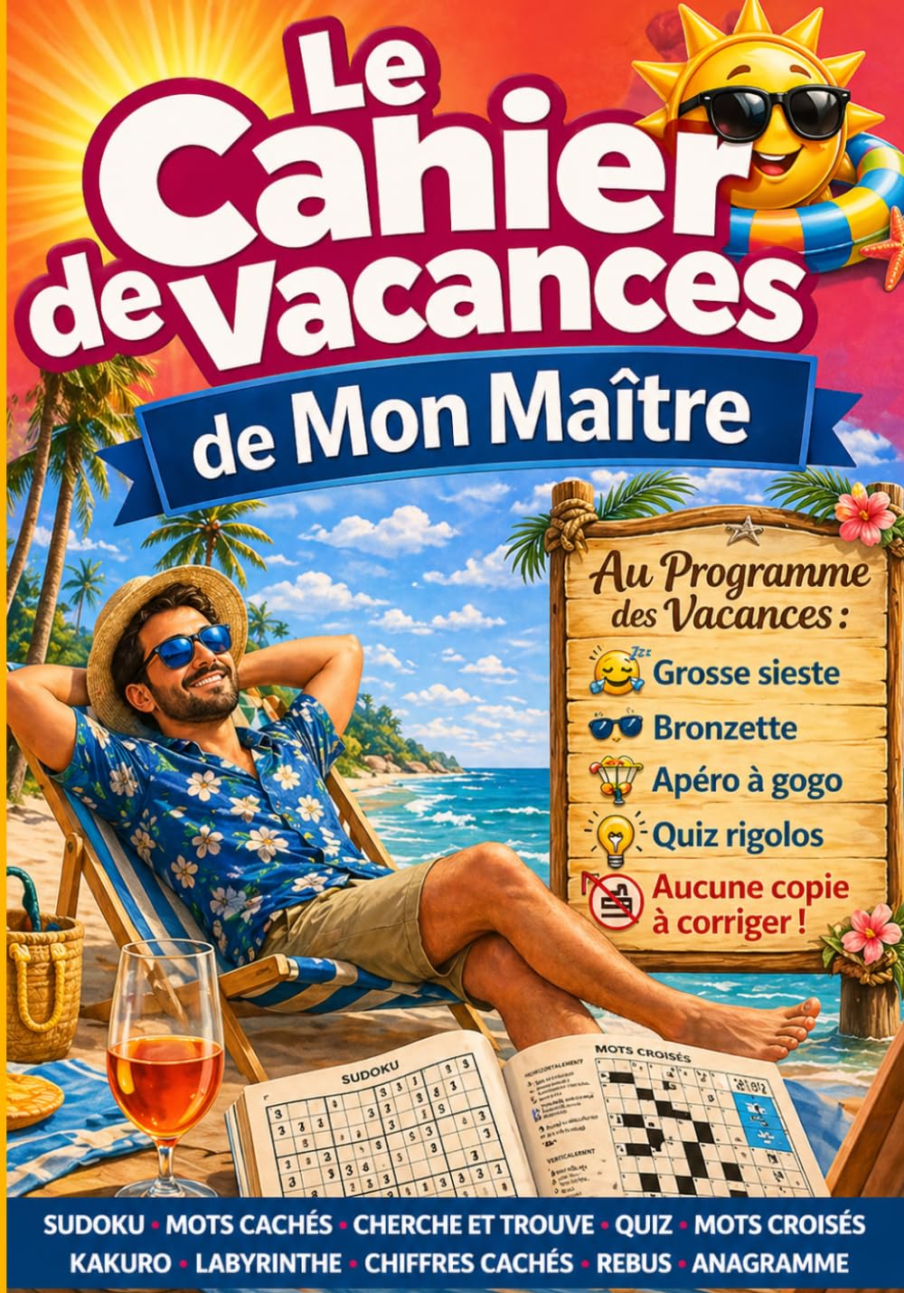 Le cahier de vacances de mon maître: Plus de 100 jeux et activités tout en couleurs — mots mêlés, sudoku, quiz, mots croisés, labyrinthes et bien plus ... un instituteur pour la fin d'année scolaire
