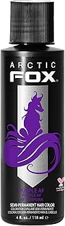 ARCTIC FOX Vegan and Cruelty-Free Semi-Permanent Hair Color Dye (4 Fl Oz, PURPLE AF), 118 ml (Pack of 1)