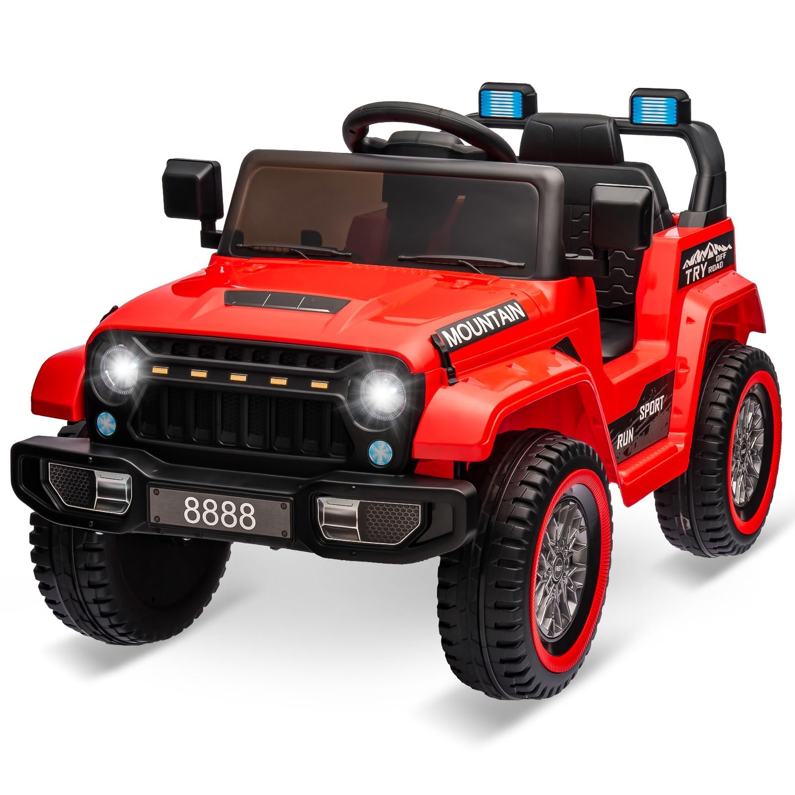 Veicolo Elettrico Per Bambini 12V Con Telecomando 2.4G, 2 Motori 35W, 3-6,5 Km/h, Musica Senza Fili, Fari Sospensioni, Cintura Di Sicurezza - Giocattolo Sicuro