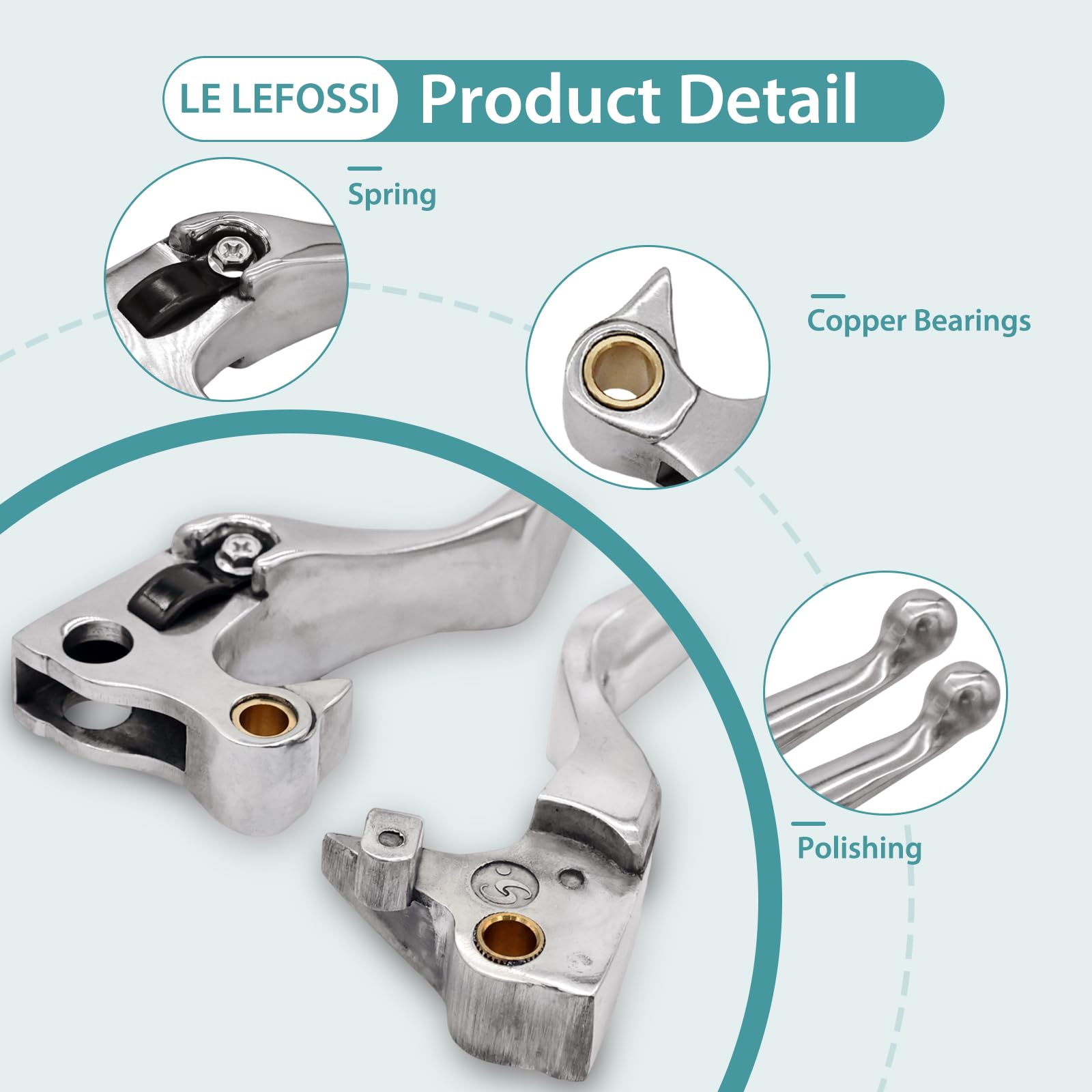 Premium in alluminio freno moto & leva frizione Compatibile con Harley Davidson XL Sportster 883 1200 XL883 XL1200 Forty Eight Seventy Two 2004-2013 -Safety,Corrosion-Resistant, Polished