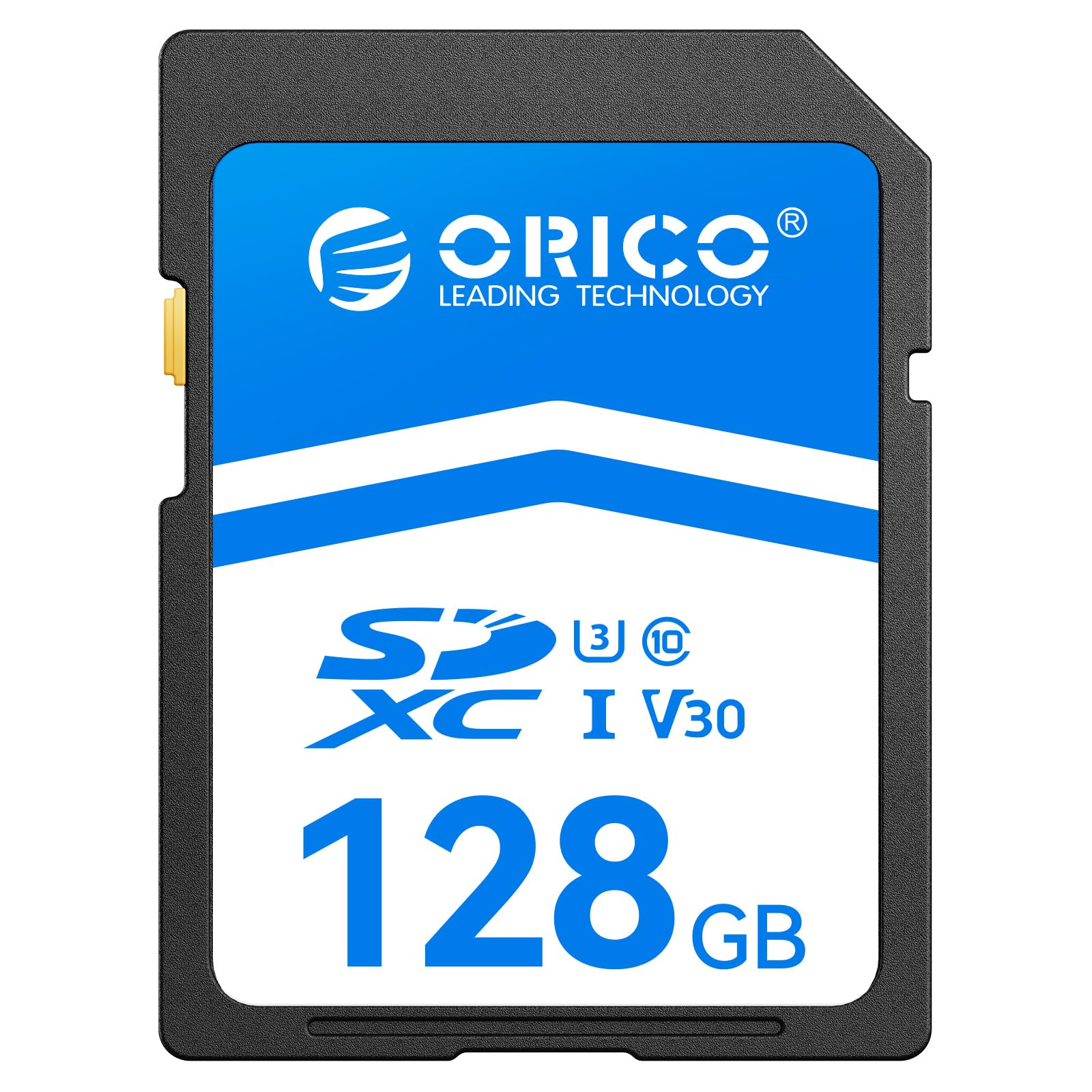 ORICO Scheda SD da 128 GB, UHS-I, C10, U3, V30, Full HD, 4K, Velocità di Lettura fino a 100 MB/s, Scheda di Memoria SDXC per Fotocamere DSLR e Mirrorless Canon, Nikon, Sony, Fujifilm – SD30