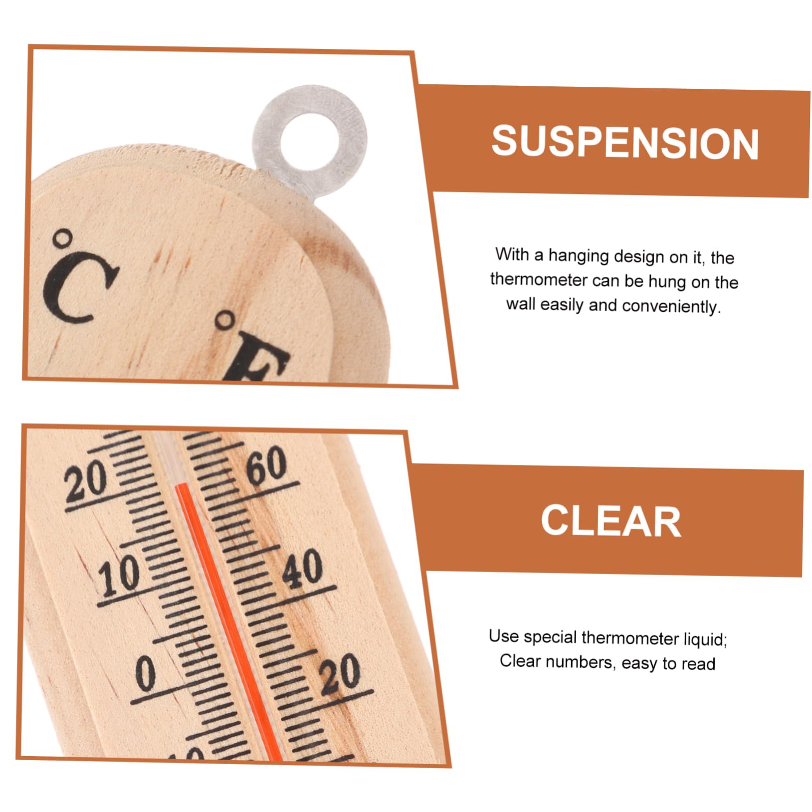 Wandthermometer 3 Stück-pack Präzise Temperaturanzeige für Außenbereich