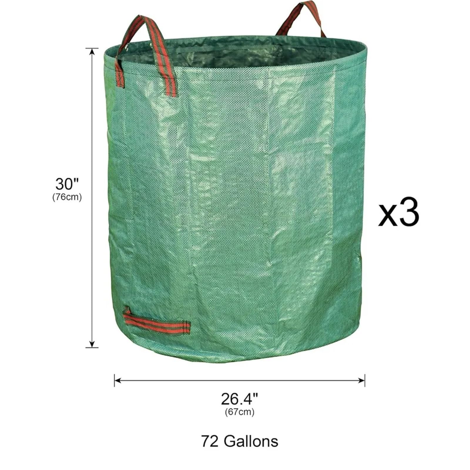 Paquete de 6 bolsas for residuos jardín reutilizables y resistentes con anillo plástico, hojas pie for escombros Para Residuos