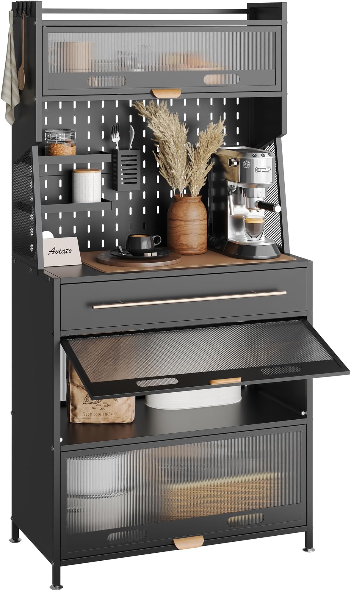 Tirador De Armario De Cocina Vintage Con Forma De Jaula De Pájaros Negra, ~2415