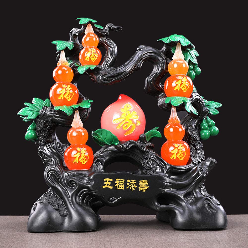 Statue gourde en résine décorative pour maison et bureau