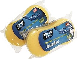 Esponja Coche de Microfibra Jumbo – Pack 2 Unidades (24×13×5 cm) – Esponjas Grandes para Limpieza y Lavado Exterior