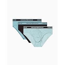 Emporio Armani Core Logoband 3-Pack Brief Mutande da Uomo, Marrone, XXL