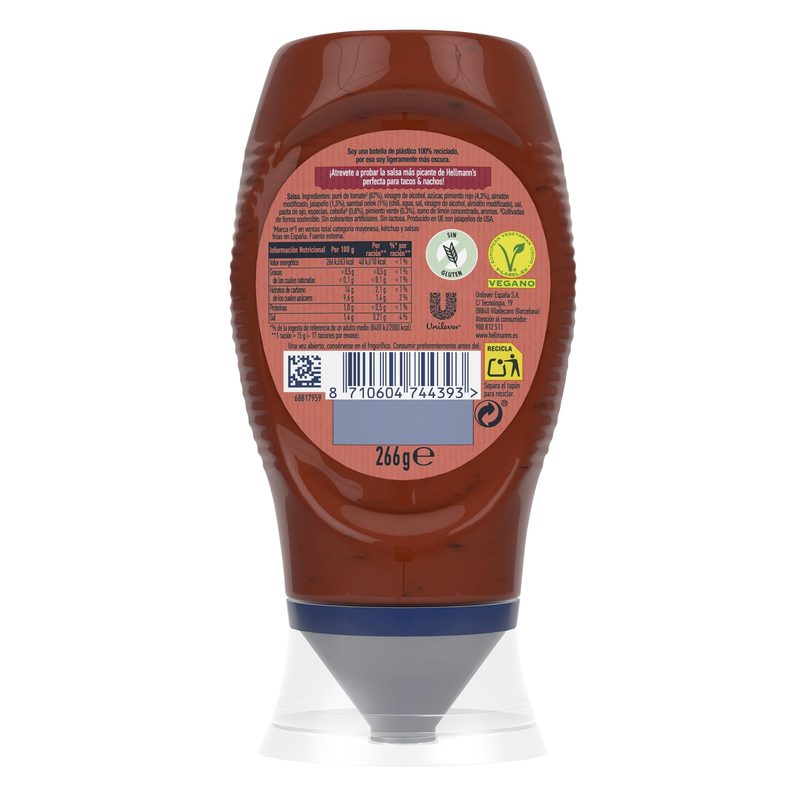 Hellmann's Salsa Hot Mexican Bocabajo 250ml