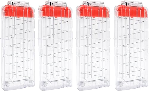 Hosim Clip de bala, cargador de bala suave para pistola de juguete Elite Blaster para niños, cartucho de munición, clips de pistola de dardos (4