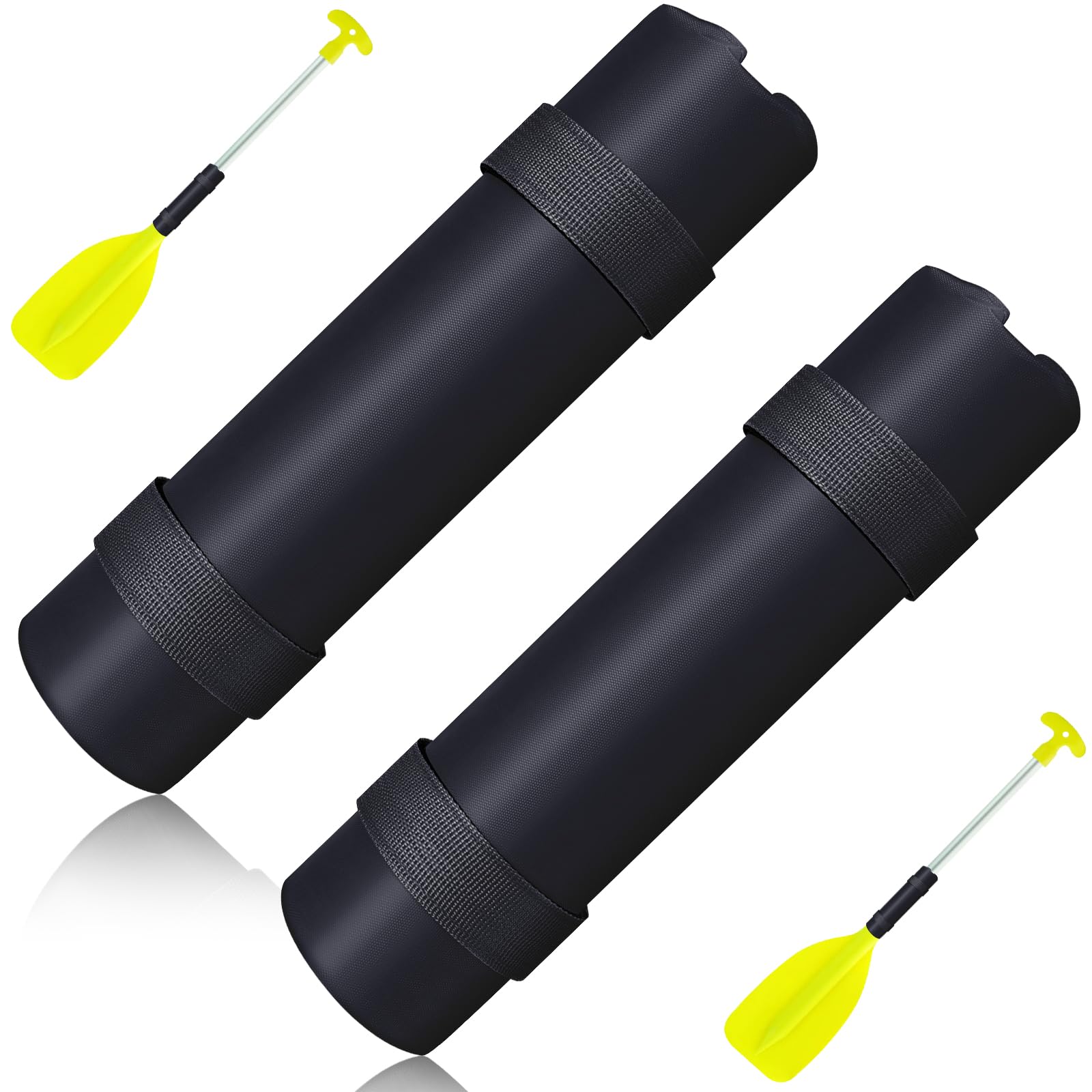 Deekin 2 Pack Paddle Float for Flotation Kayak Sports Canoe Surf Paddleboarding Visibility Gifts (Black)