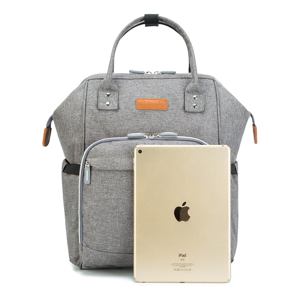borsa zaino porta pannolini, impermeabile, multifunzione, di grande capacità; organizer da viaggio con tappetino per il cambio, una borsa termica per biberon e clip per passeggino