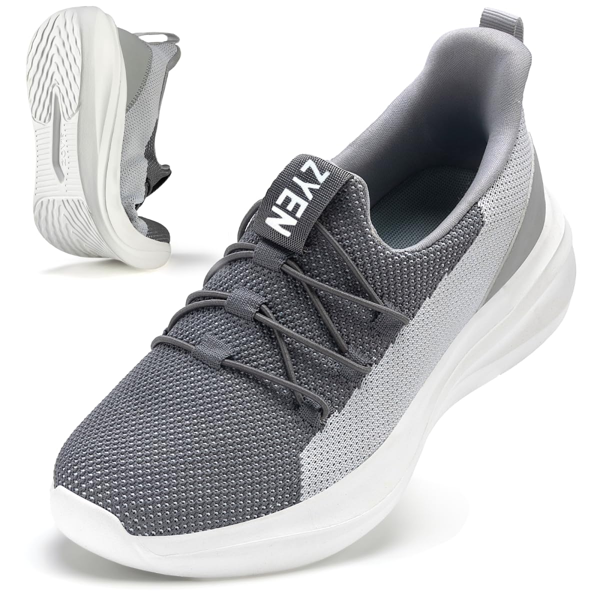 ZYEN Slip on Sneakersy damskie, antypoślizgowe buty sportowe, lekkie, oddychające, buty rekreacyjne, buty do chodzenia, wygodne, nadają się do joggingu, chodzenia, fitnessu, tenisa na świeżym