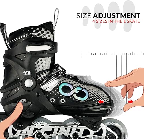 Miniatura 3 de Crazy Skates Alpha Patines ajustables en línea con ruedas iluminadas disponibles en dos colores