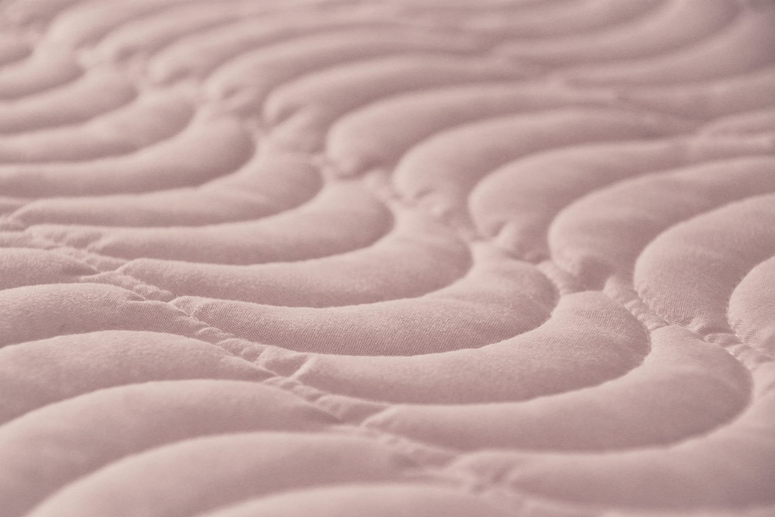 Laura Biagiotti Colcha primaveral para cama de matrimonio, 260 x 270 cm, colcha primaveral para cama de matrimonio de microfibra lisa, colcha acolchada de dos plazas rosa media luna