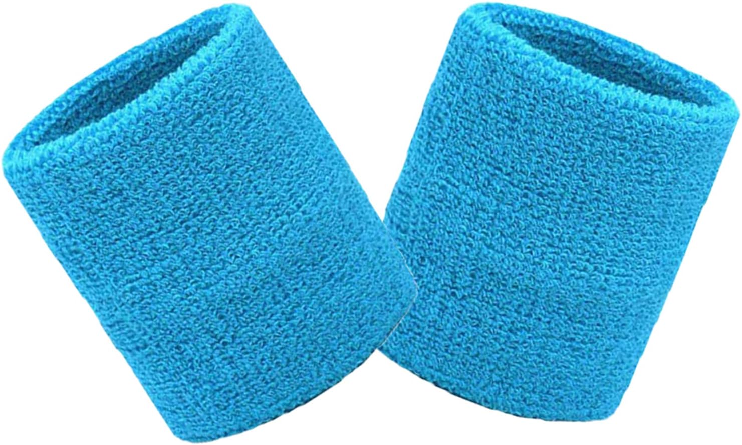 Wristbands Sweatbands Wrist Men Women 2 PCS Sports Sweat Bands for Running Exercise Gym Sports Tennis Basketball Moisture Wicking (Size: 3.15 x 3.15 inches)