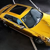 Vista 7 de TeckWrap - Vinilo autoadhesivo para envoltura de coche efecto espejo cromado, 29,2 x 152,4 cm (dorado)