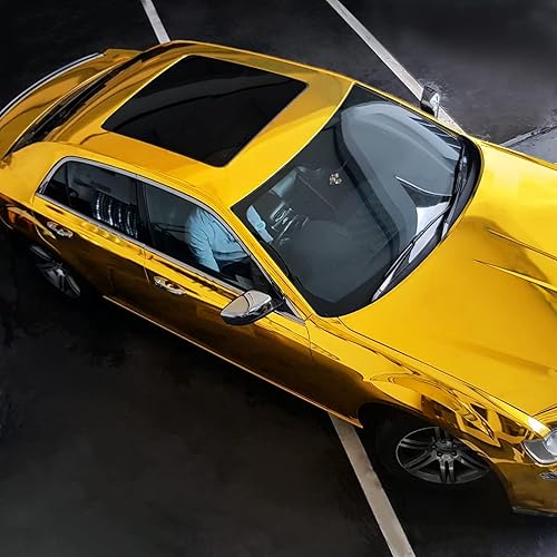 Miniatura 7 de TECKWRAP Adhesivo autoadhesivo de vinilo dorado con espejo cromado de 11.5 x 60 pulgadas (dorado)