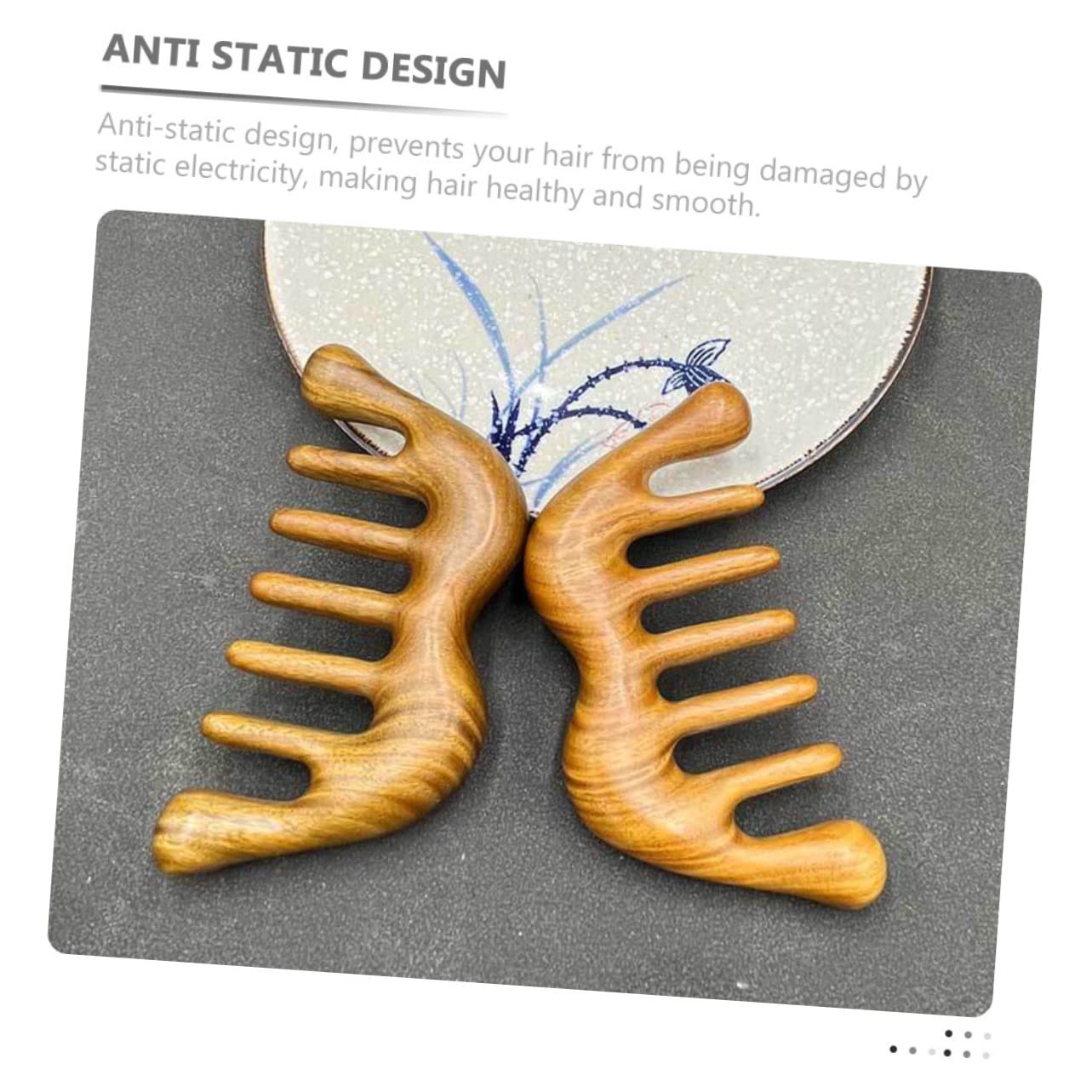 minkissy Massage Comb Gua Sha Scraping Tool Massaging Tools Massage Hair Brush Scalp Wooden Wide Tooth Comb Hair Massage Comb Portable Travel Natural Sandalwood Utilities