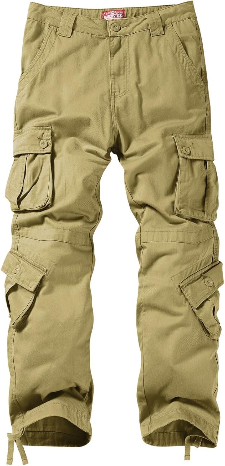 Match Men's Wild Cargo Pants 38 Khaki