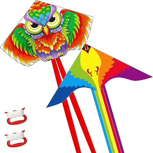 Kites for Adults & Kids Ages 4-8 8-12, Kids Kite for Boys Girls Gift Easy to Fly,Large Beginner Kite with 328FT Kite String & Handle Beach Games