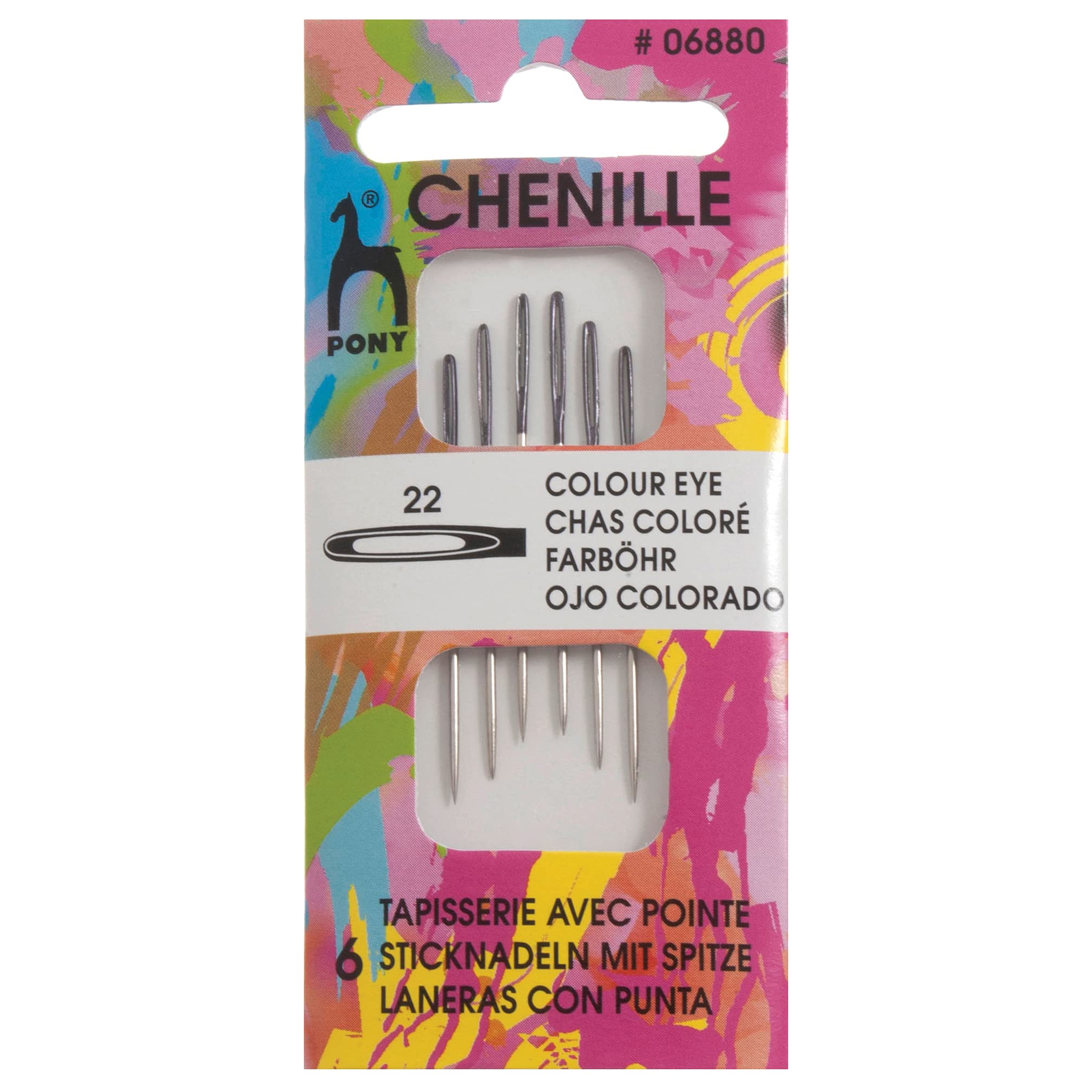 Pony PONY_P06880 Size 22 Chenille Colour-Coded Eye Needles