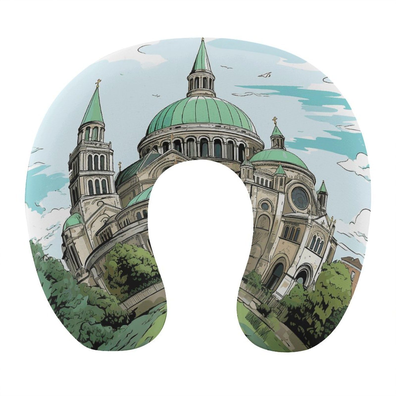 Btcowzrv Style Hand Drawn Lines U Shaped Neck Pillow Travel Pillows