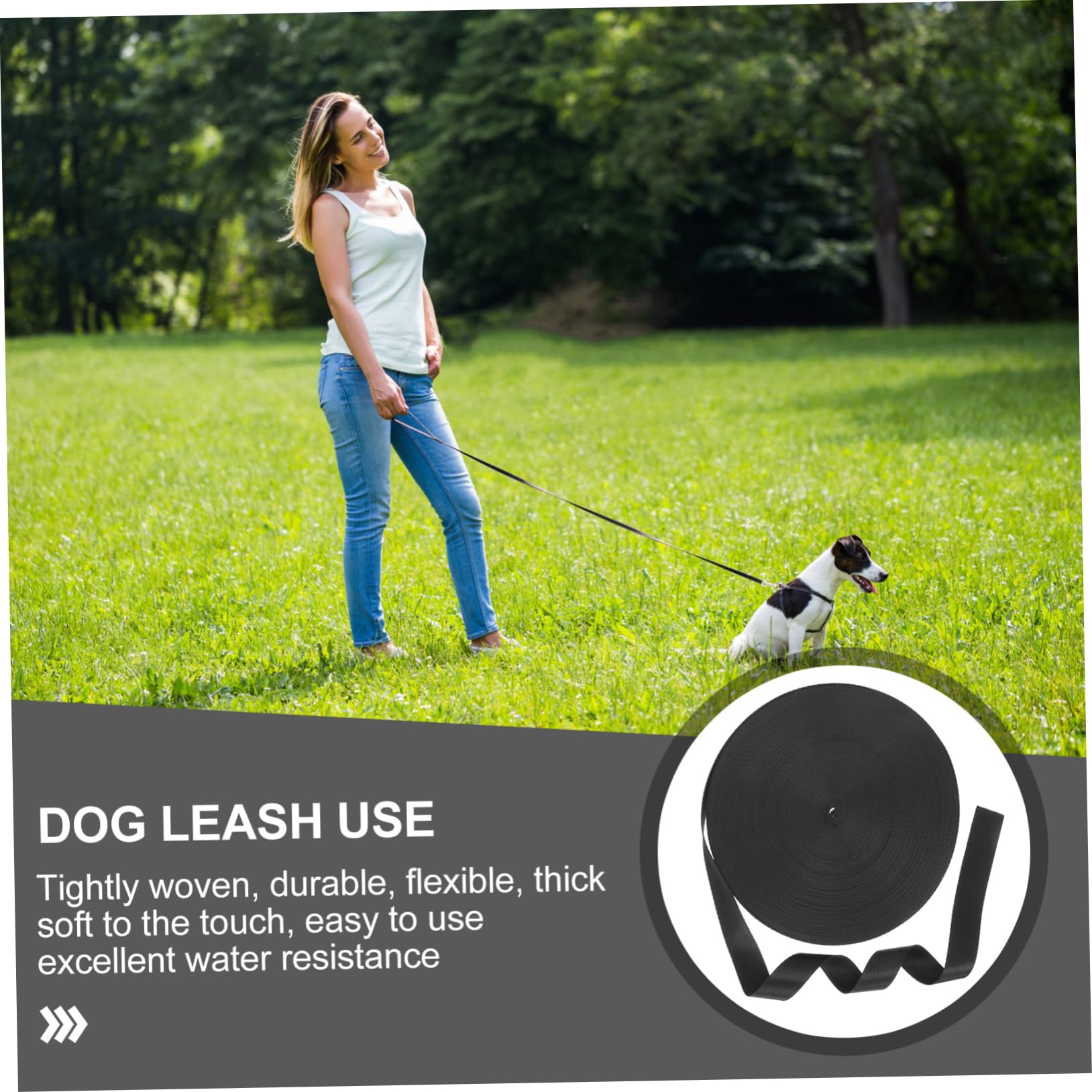 NAMOARLY Portable Nylon Strap Heavy Duty Flat Webbing for Camping Outdoor Activities