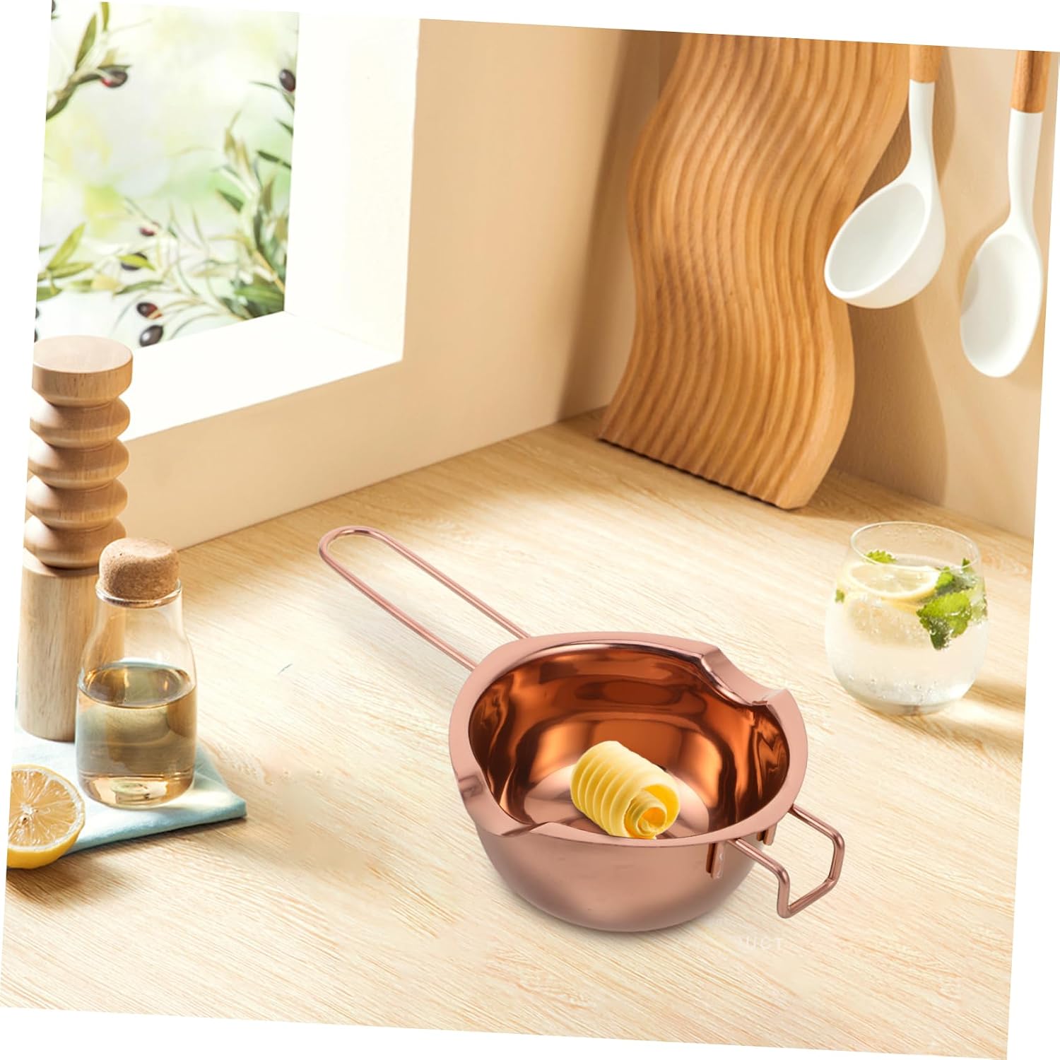 Stainless Steel Chocolate Melting Bowl, 400ml Heating Pot
