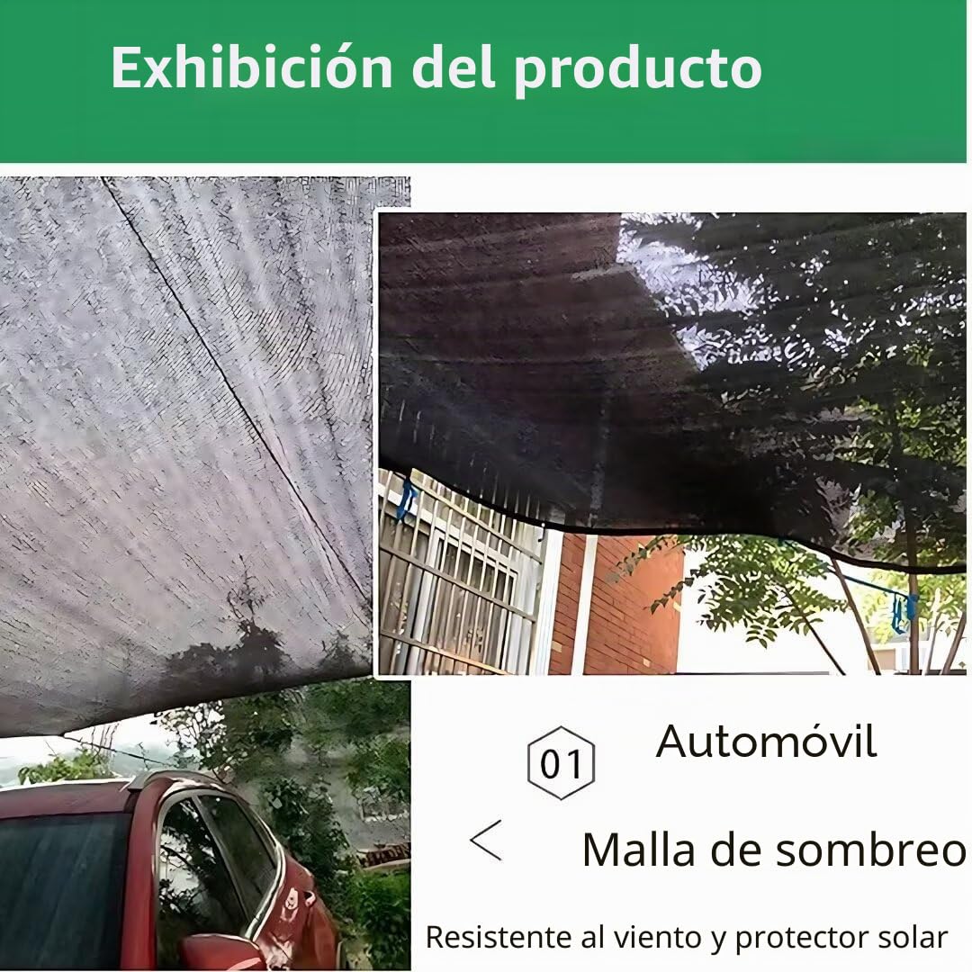 Red de Sombra Al Aire Libre 2X1m, Malla Sombreadora Jardin, Mallas de Sombreo con Ojales, Transpirable y Protector Solar, para Exterior, Patio, Plantas Flores, Balcón