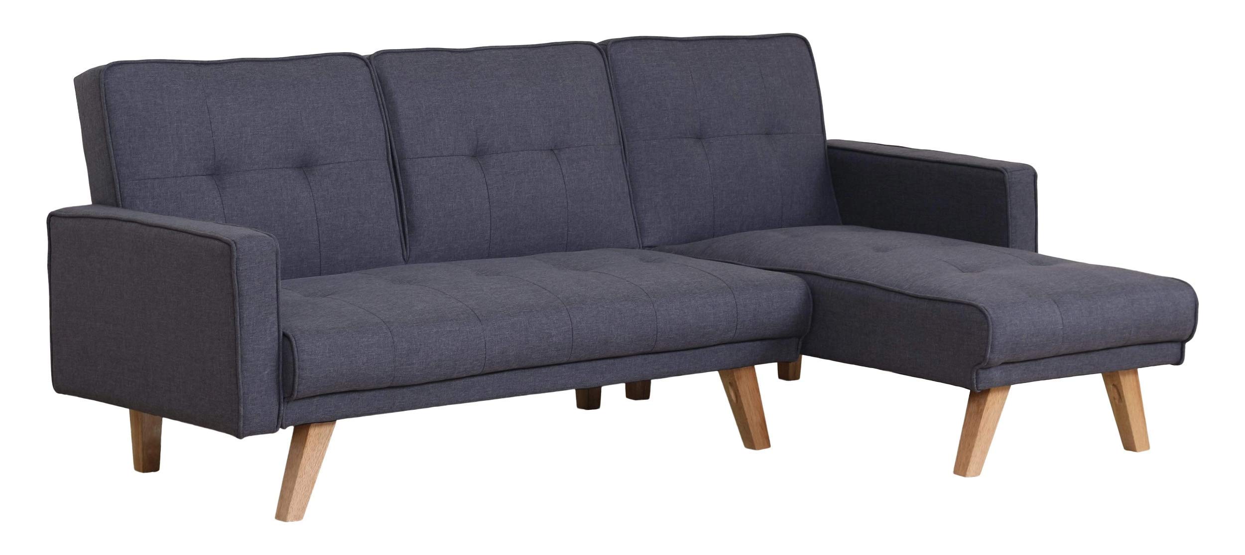 LPD Furniture Kitson LShaped Sofa Bed 3 Seater Contemporary Grey