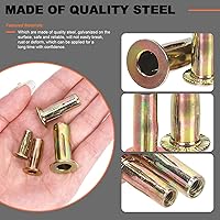 Vista 4 de Tanstic Kit de 34 tuercas remachadoras de agarre múltiple con estuche de almacenamiento, M4 M5 M6 M8 tuerca remachadora de acero al carbono chapada