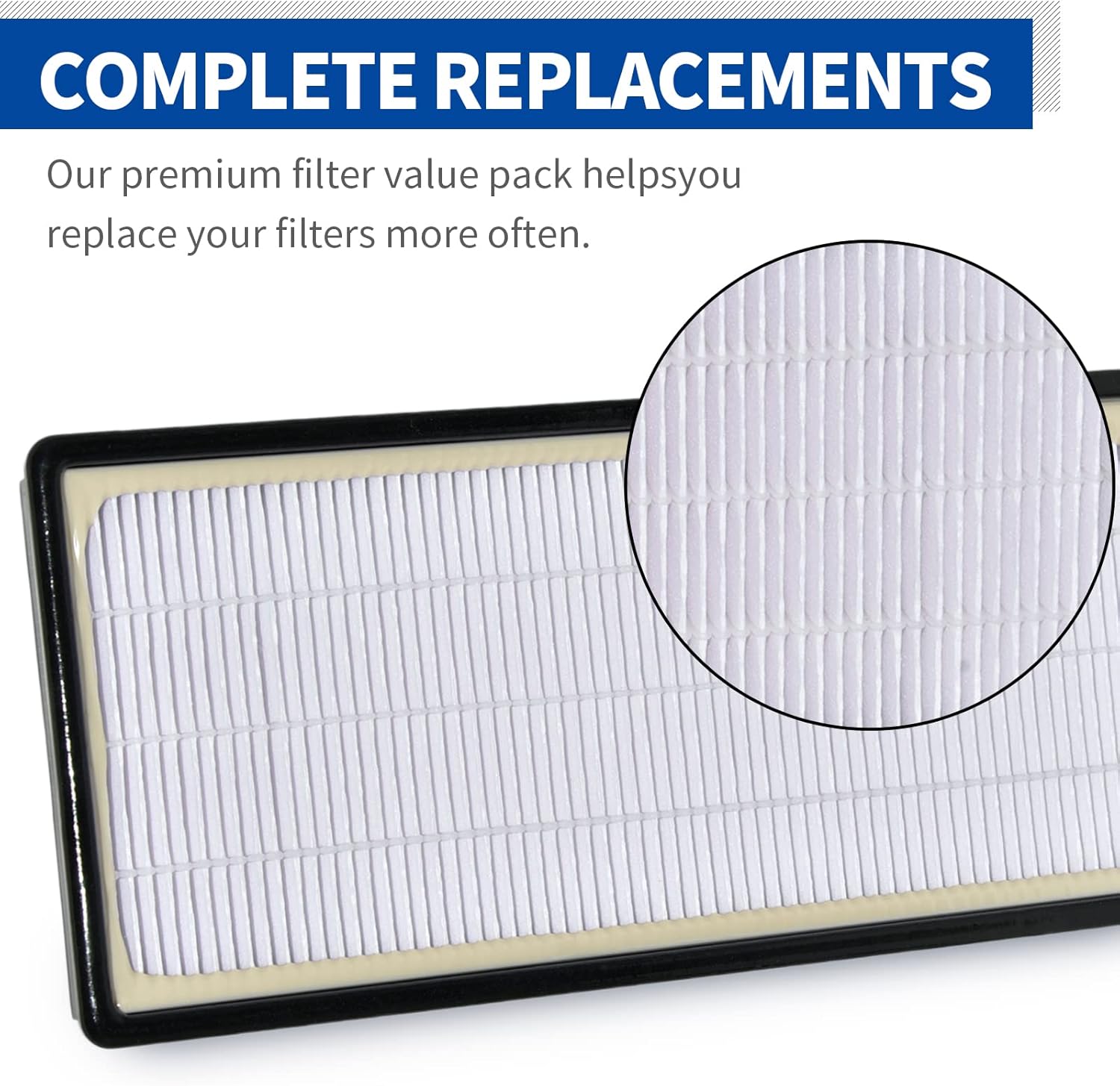 Eagles 4Packs Replacement HEPA Filter compatible with Honeywell Air Purifier HRF-H2 H Type, Fit for Model HPA050, HPA150, HPA060, HPA160,HHT055 and HHT155