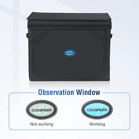 HYPOOL UV Resin Curing Box 3pcs 365nm UV Light 6W Bulb Foldable Large Cure Kit with Light for SLA, DLP, LCD DIY 3D Printer, Cure Photosensitive Resin, 36L/9.5 Gallon