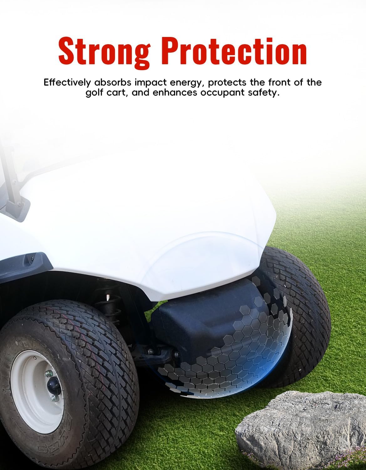 Golf Cart Front Bumper for Yamaha Drive2 G29, Plastic Front Fascia Cover for Yamaha Drive2 G29 Gas & Electric Models 2017-up Golf Cart Accessories