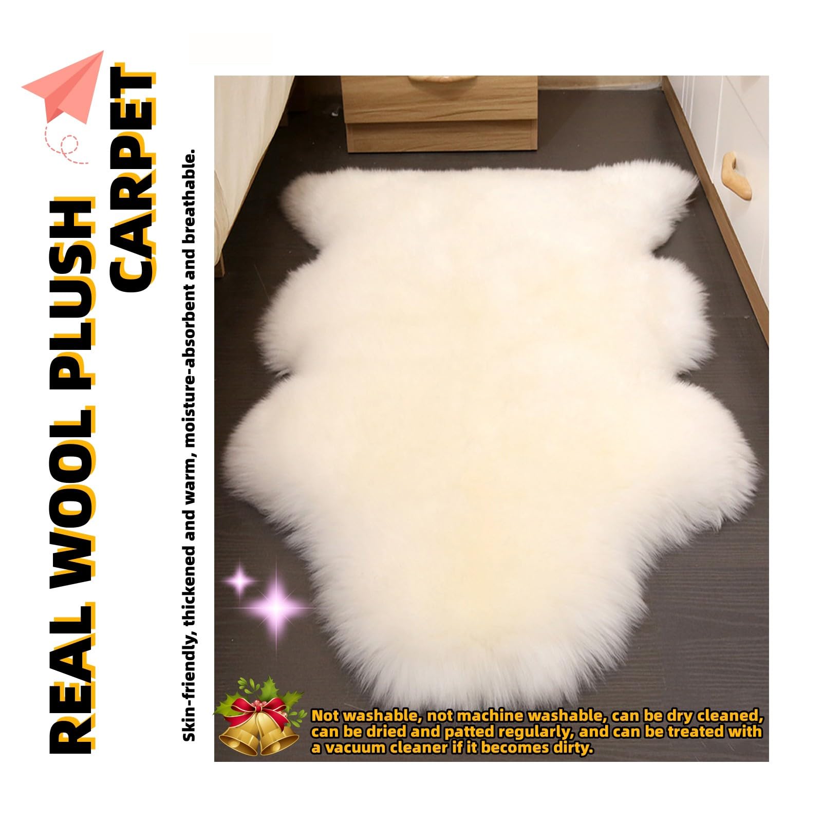 Amazon｜本物のシープスキンカーペットニュージーランド天然シープ