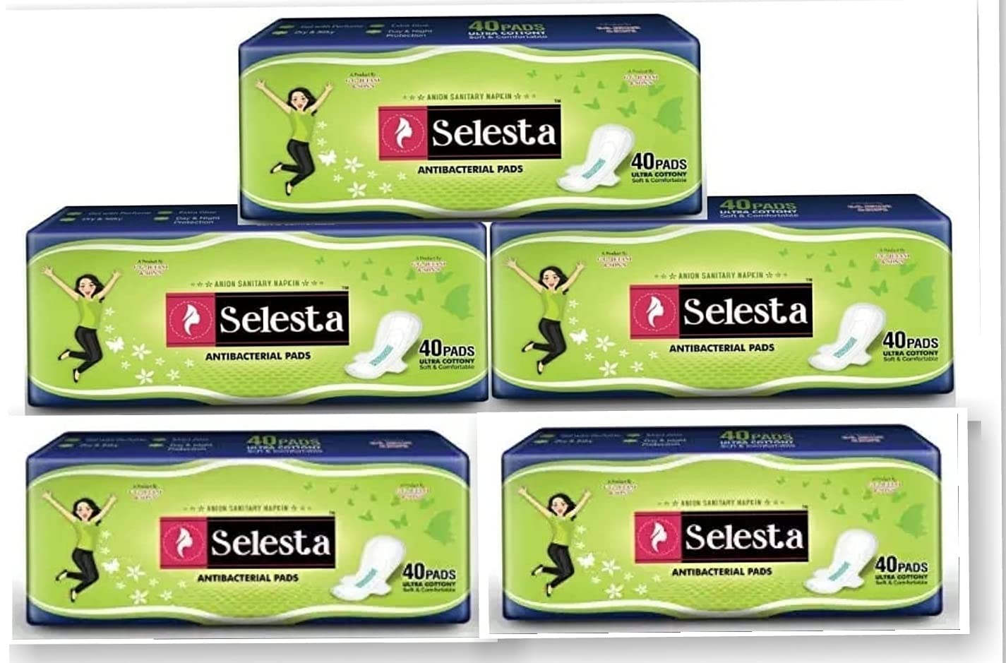 SHREE HANS CREATIONSHREE HANS CREATION Super Soft Cotton XXL Antibacterial, Ultra Thin and Rash Free Sanitary Pad For Girls And Women Napkin Anti Bacterial Pads (5)