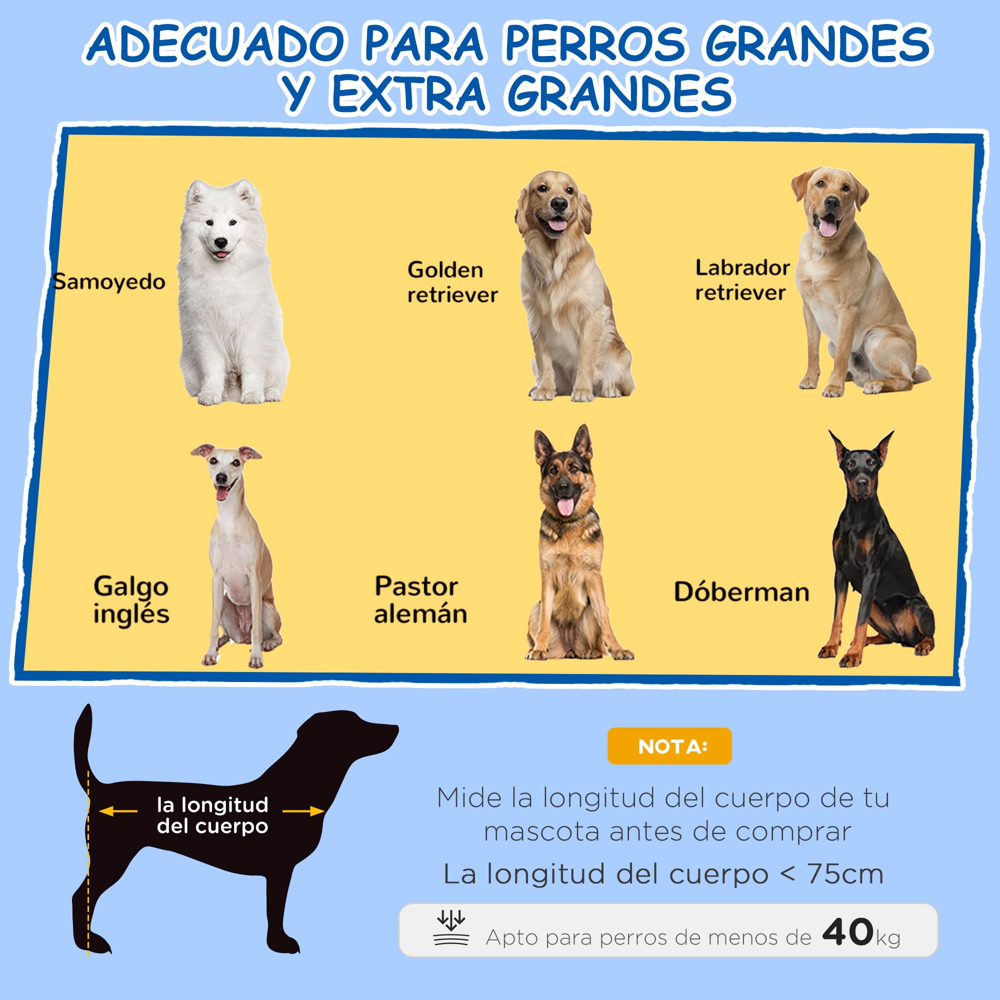 PawHut Caseta para Perros 130x85x95 cm Cama para Perros con Cojín Ventanas de Malla Enrollable y Cubierta Exterior para Perros Grandes Gris