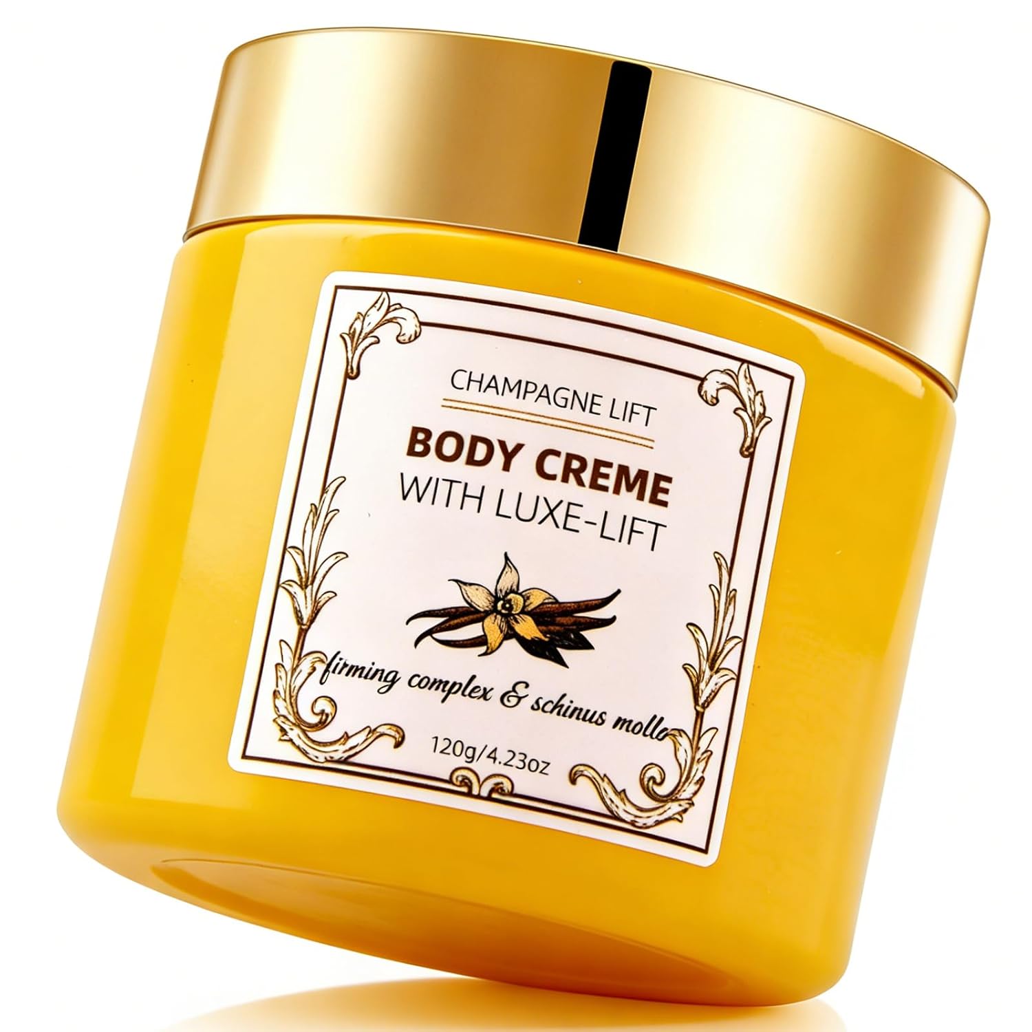 Xaninp Champagne Firming Body Cream – Lifting Cream with Pink Pepper & Firming Complex for Deep Hydration & Smoothing Moisturizer, Helps Improve Skin Elasticity for Arms, Legs & Body, Vanilla Scent