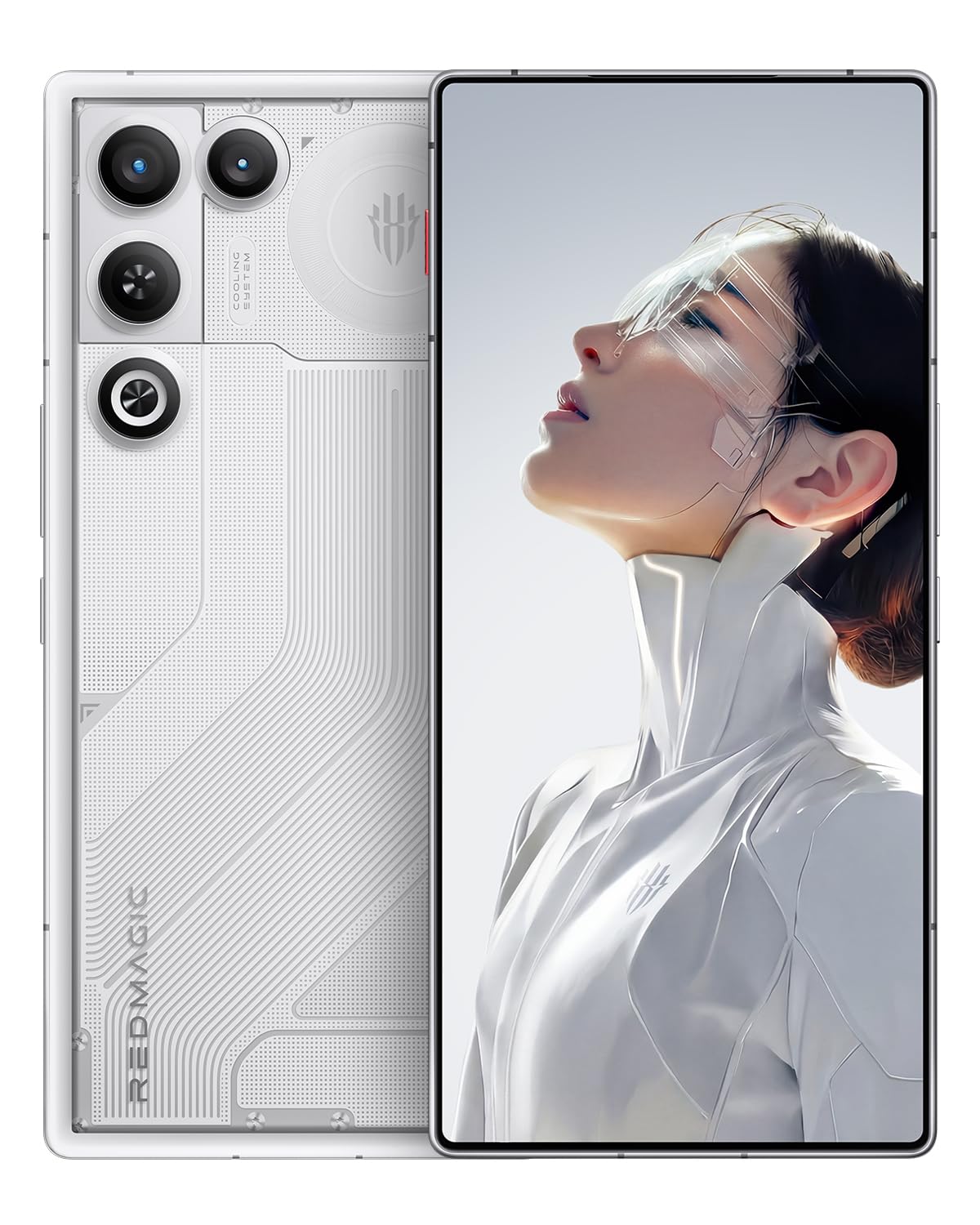 REDMAGIC 11 Air 144Hz Móvil Gaming, Smartphone Android 5G, 16GB RAM+​512GB ROM, Snapdragon 8 Elite, 6.85" OLED Pantalla, FHD+ Teléfono Gaming, 50MP Cámara, 80W Cargador, Dual-​Sim, NFC Blanco