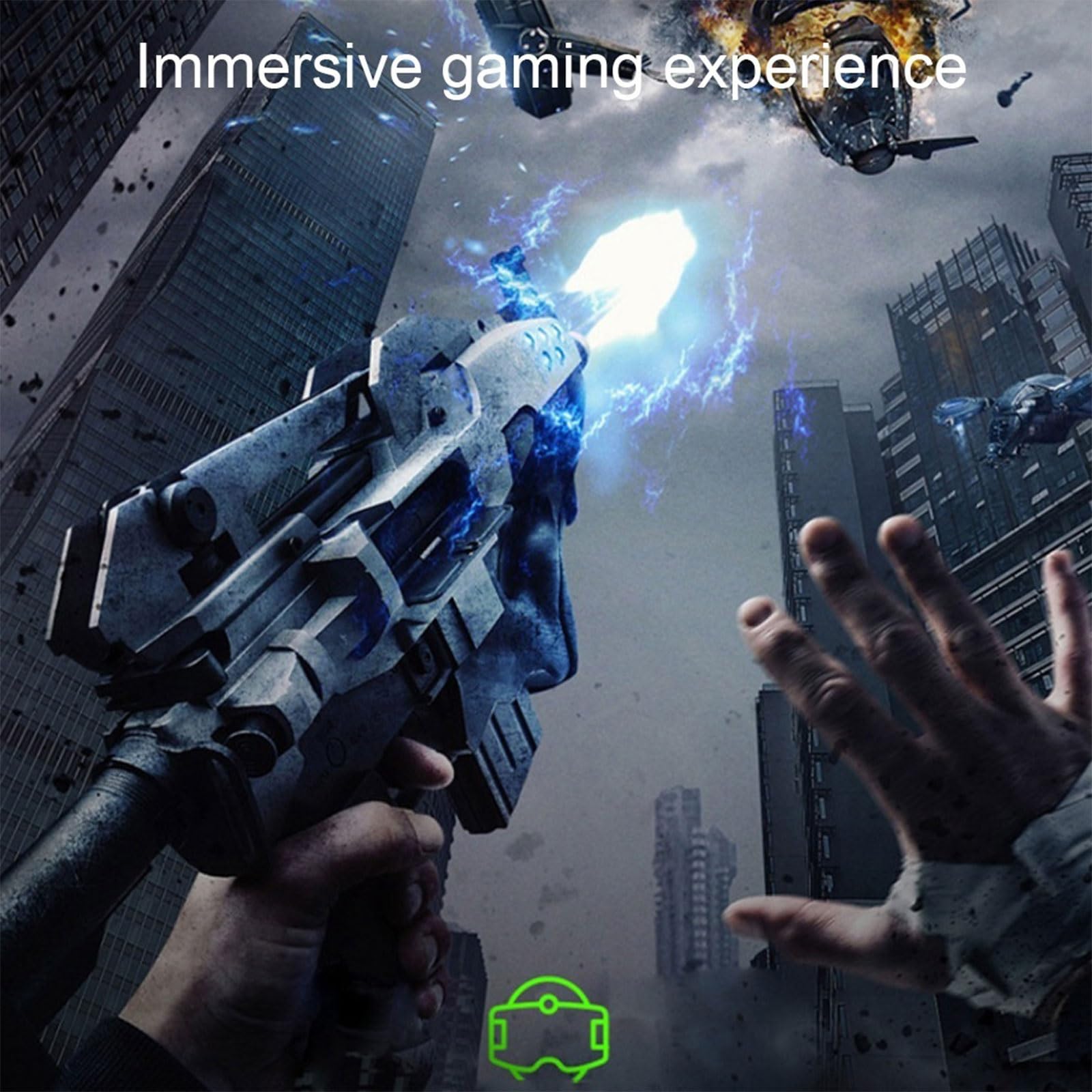 Casque VR, Casque Réalité 3D Virtuelle, Lunettes de Réalité Virtuelle 3D Compatible avec Smartphones Android/iPhone de 4,7 à 7,2 Pouces, Casque de Réalité Virtuelle pour Films Et Jeux(F)