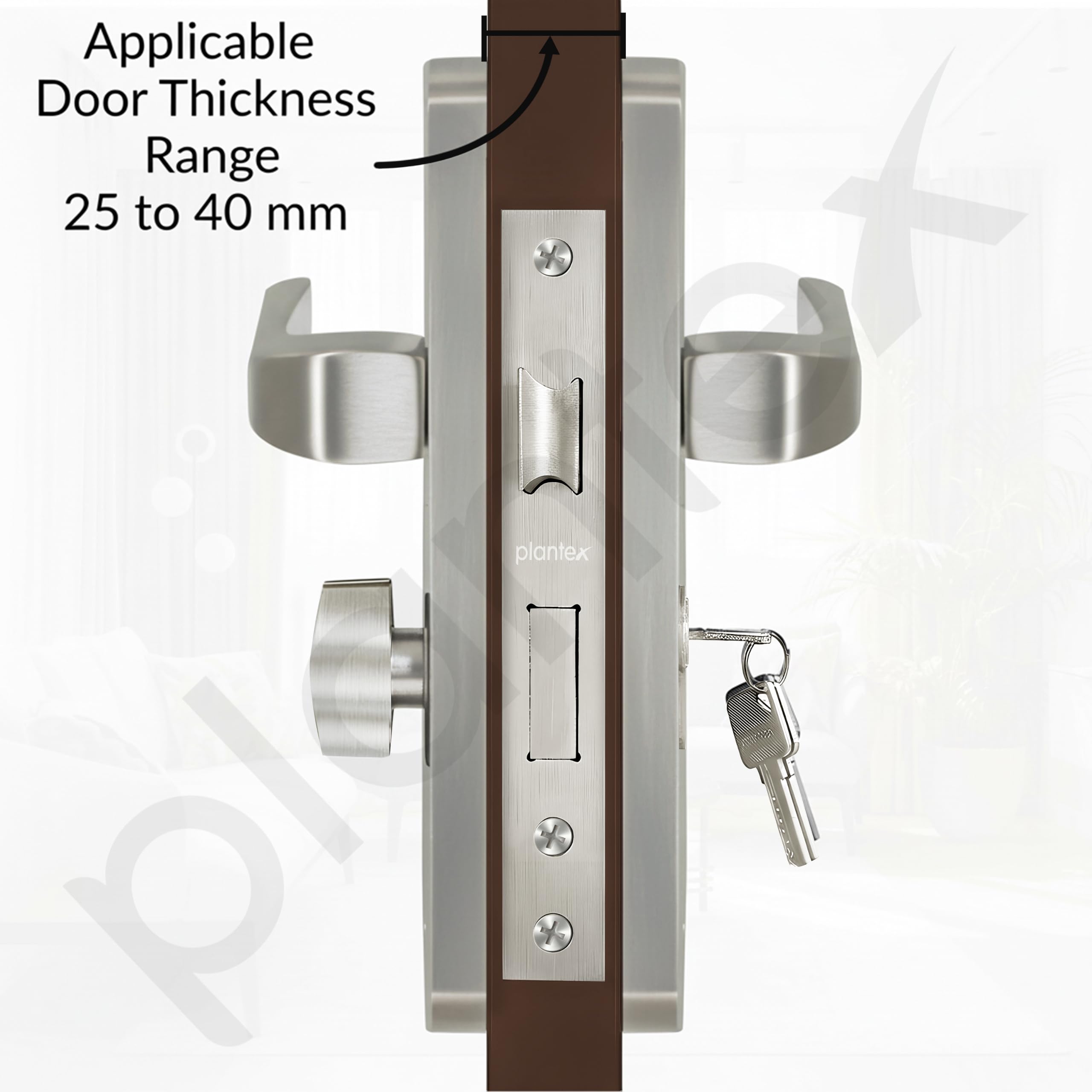 Plantex Mortise Lock - Secure & Stylish Door Handle -3
