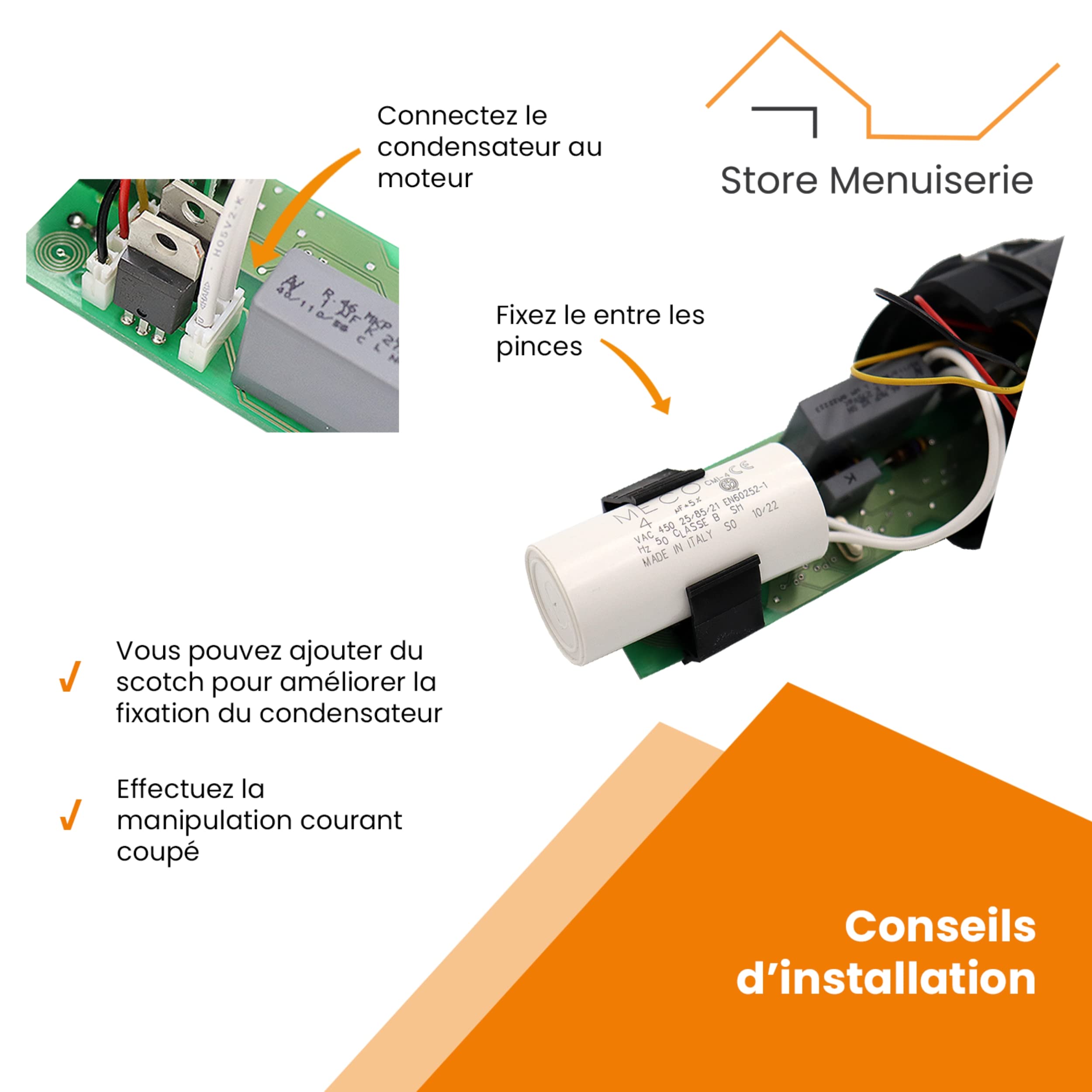 Kit Riparazione Motore Per Tapparella Bubendorff + Condensatore 4uf