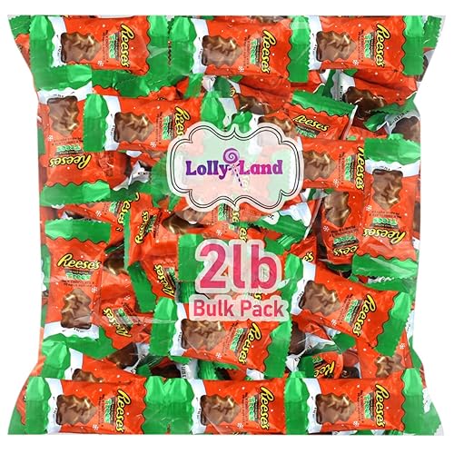 Reese'stree - Barra de caramelo de chocolate con leche y mantequilla de maní para la indulgencia navideña  Delicioso caramelo de árbol de Navidad en