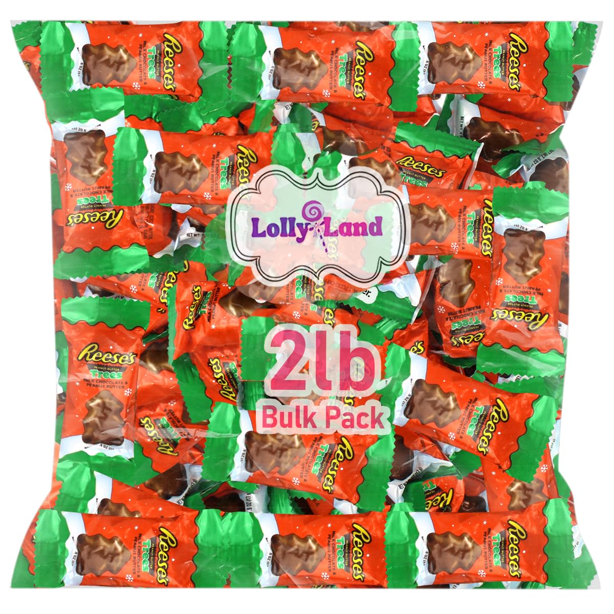 Reese’stree Peanut Butter Trees Milk Chocolate and Peanut Butter Candy Bar for Christmas Holiday Indulgence - Delicious Christmas Tree Candy in a Crunchy Milk Rich Chocolate Shell - (2 Pounds)