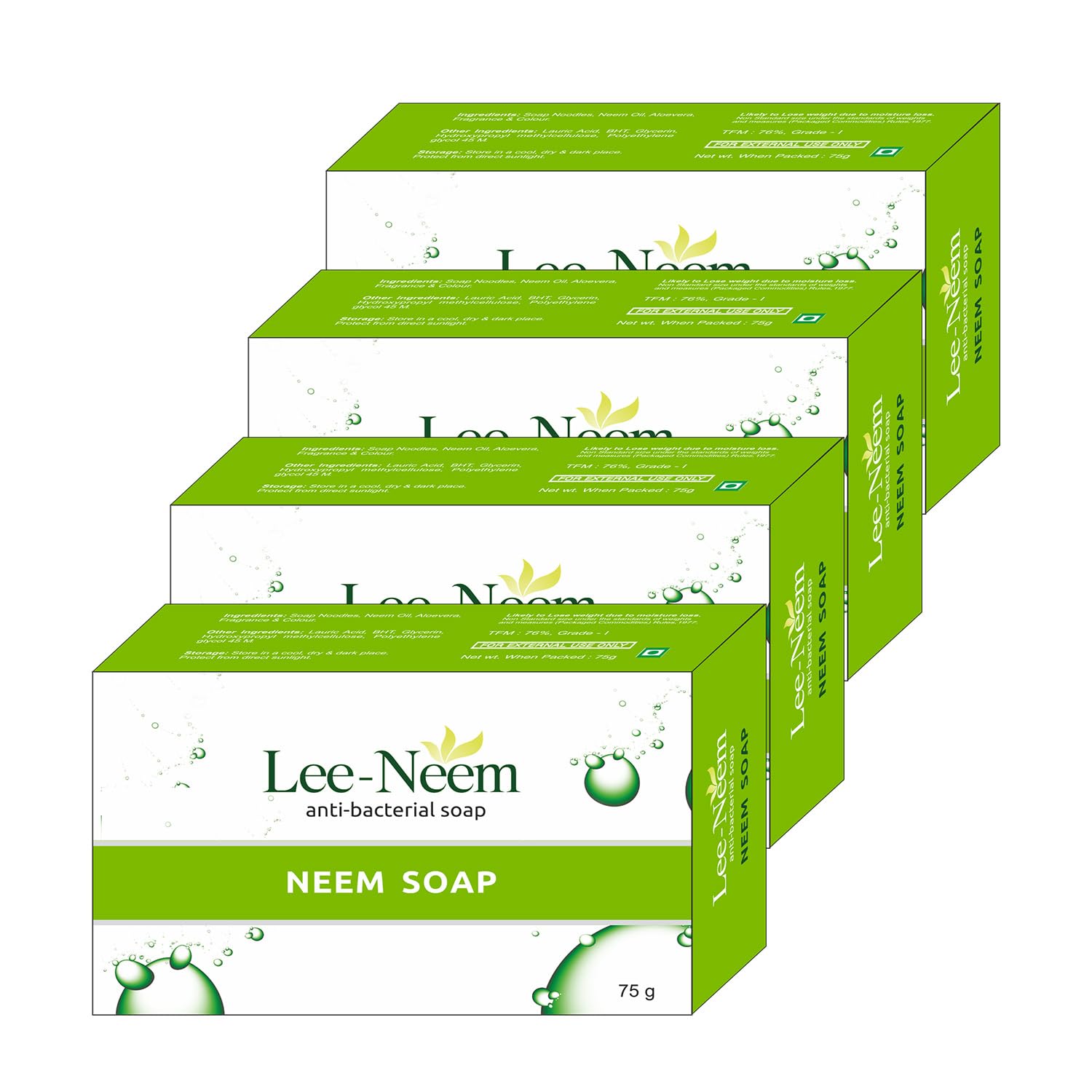 Lee-Neem Neem & Aloevera Soap for Germ & Infection Protection | Natural Skin Guard | Gentle, Paraben-Free, Dermatologically Tested | Soothes & Heals Skin | 75g-Pack of 4-picture-39